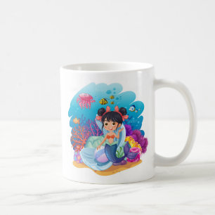 Mermaid under the sea mug for beach girls