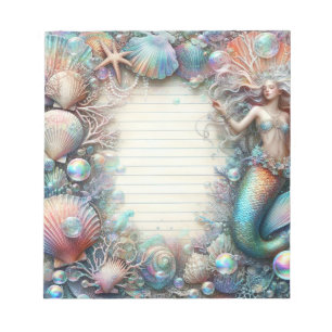 Mermaid Under The Sea Notepad