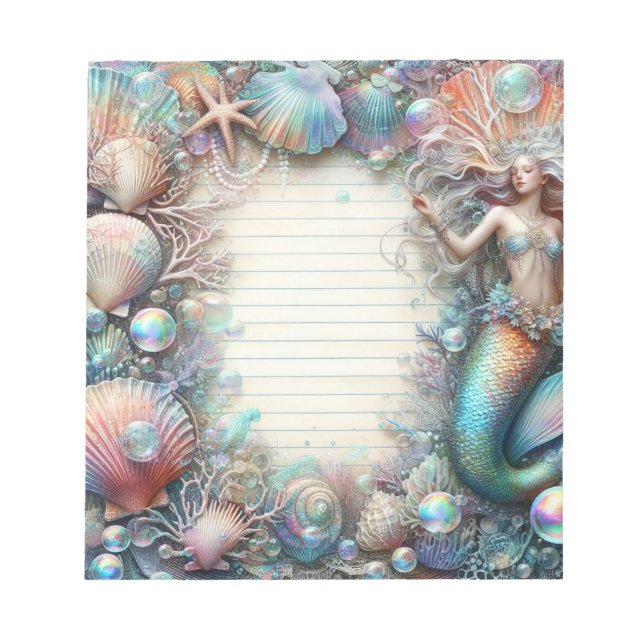 Mermaid Under The Sea Notepad (Front)