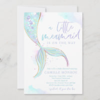 Mermaid Under The Sea Ocean Girl Baby Shower