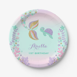 Mermaid Under The Sea Paper Plate 7" Paper Plates