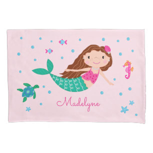 Mermaid Under The Sea Personalized Pink Pillowcase