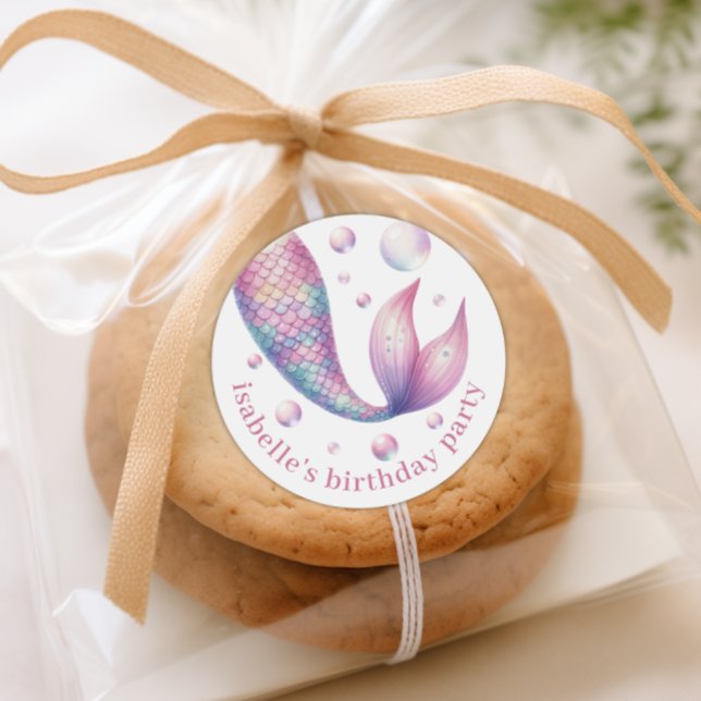 Mermaid Under the Sea Pool Party Thank You Sticker (Mermaid Under the Sea Pool Party Thank You Sticker)