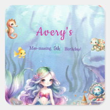 Mermaid Under The Sea Splash Birthday Welcome