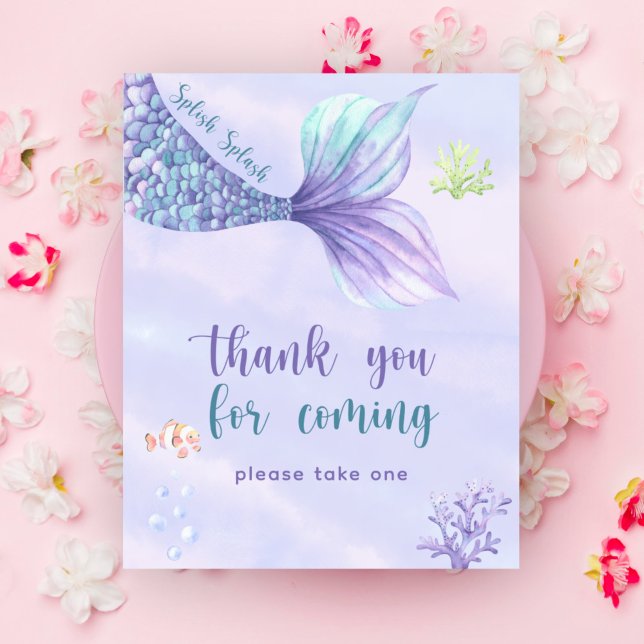 Mermaid Under the Sea Thank you for coming Poster (Creator Uploaded)