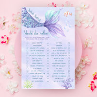 Mermaid Under the Sea Would she rather game