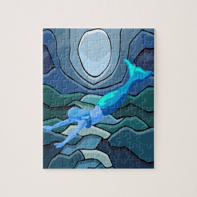 Mermaid Under Water Jigsaw Puzzle (Vertical)