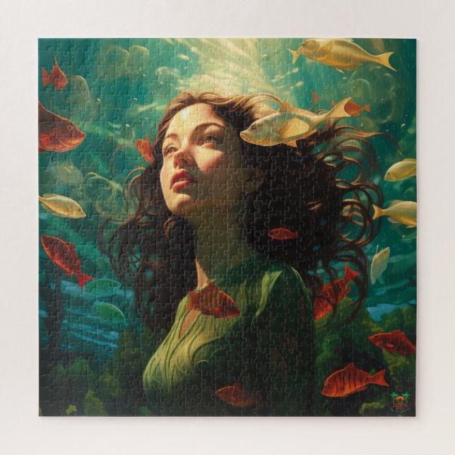 Mermaid Underwater Puzzle (Vertical)