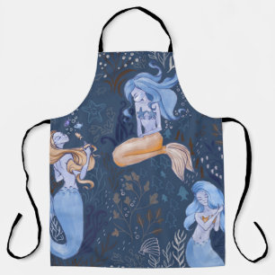 Mermaid Underwater Sea Seamless Illustration Apron