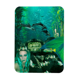 Mermaid Underwater Treasures Photo Magnet