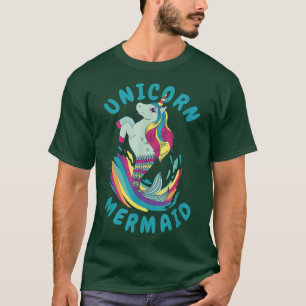 Mermaid Unicorn Feminine Strong Woman T-Shirt
