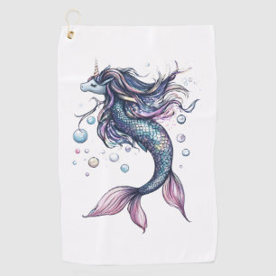 Mermaid Unicorn Hybrid (1) Golf Towel