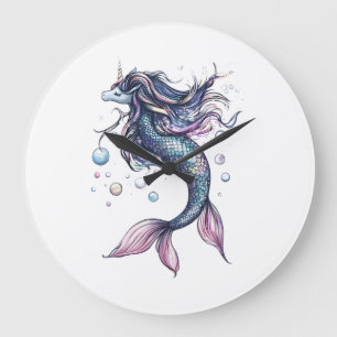 Mermaid Unicorn Hybrid (1) Large Clock