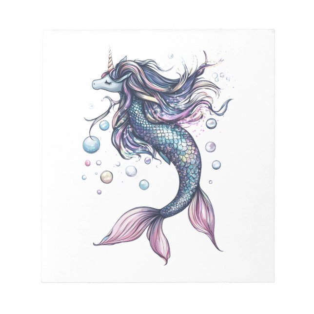 Mermaid Unicorn Hybrid (1) Notepad (Front)