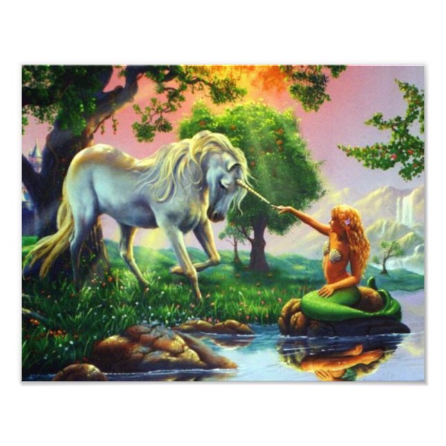 mermaid & unicorn photo print (Front)