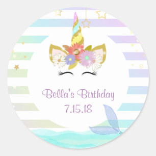 Mermaid Unicorn Stickers