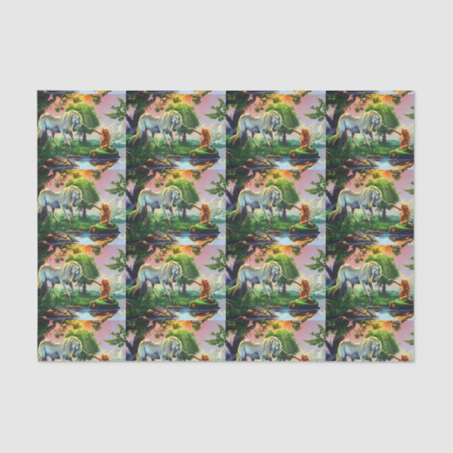 mermaid & unicorn tissue paper (Front)