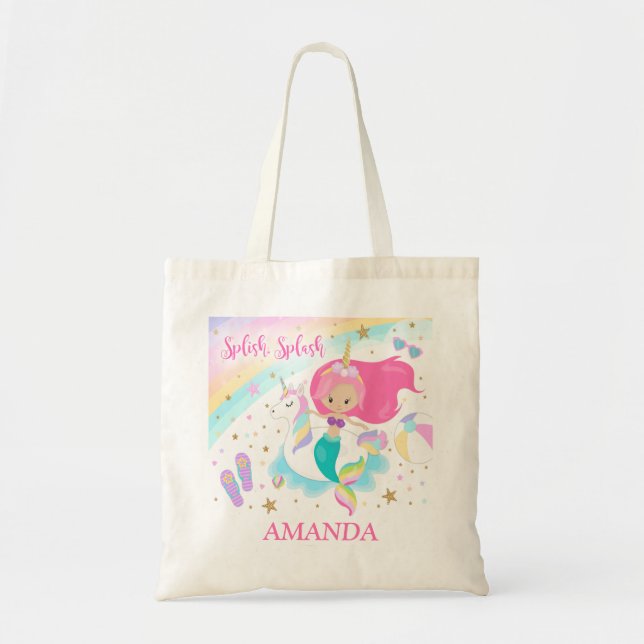 Mermaid & Unicorn Tote Bag (Front)