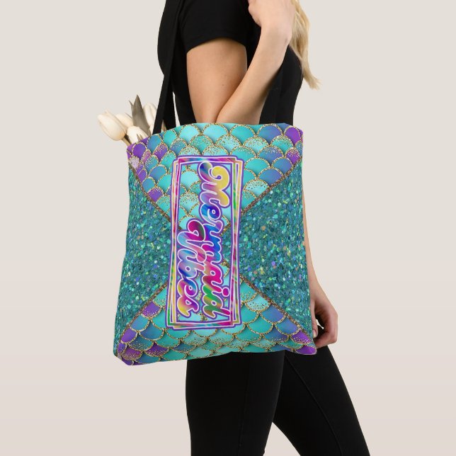 Mermaid Vibes Tote Bag (Close Up)