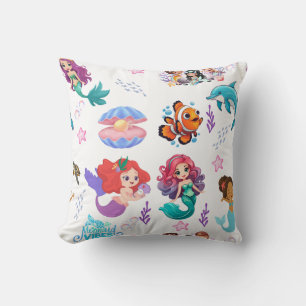 Mermaid Vibes: Undersea Friends Pattern Cushion