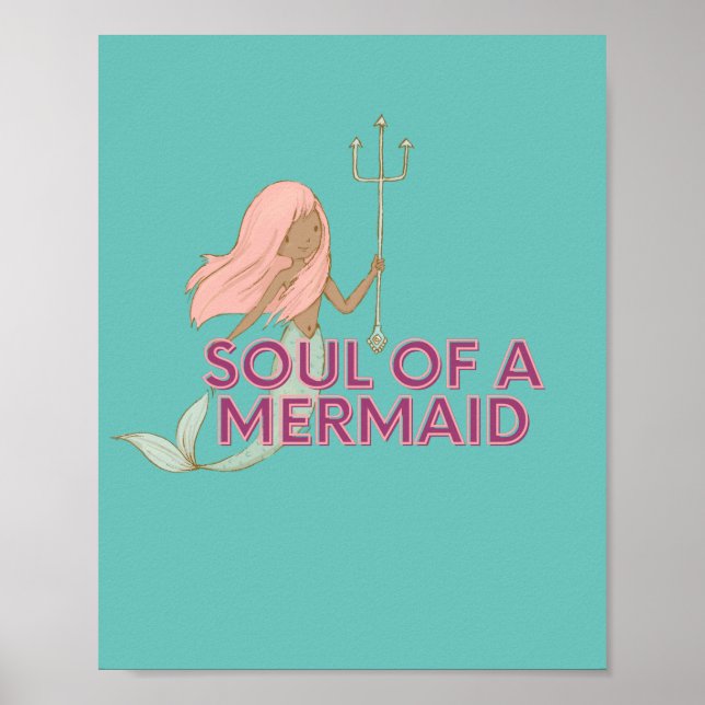 Mermaid Wall Art Poster (Front)