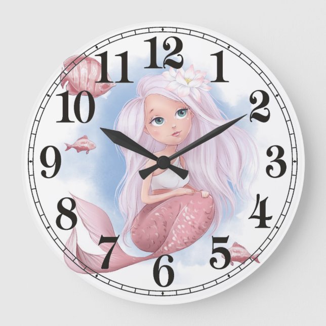 Mermaid Wall Clock (Front)