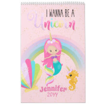 Mermaid Wanna Be A Unicorn Rainbow Under Sea Girls