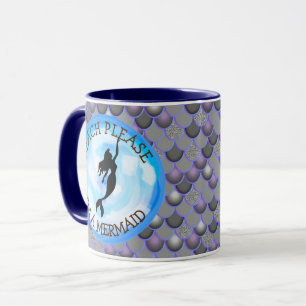 Mermaid Warrior Grey Mug