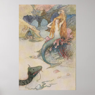 Mermaid  Warwick Goble (English, (1862 – 1943)  Poster