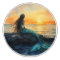 Mermaid Watching a Sunrise Art