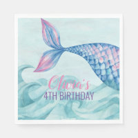Mermaid watercolor birthday party