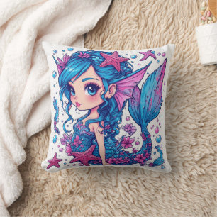 mermaid Watercolor Cushion