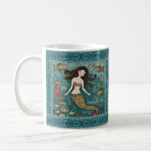 Mermaid Watercolor Personalised Coffee Mug