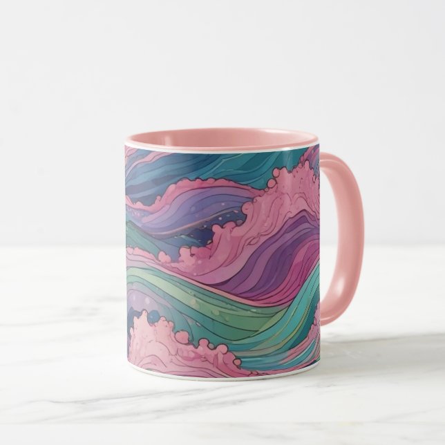 Mermaid Waves Mug (Front Right)