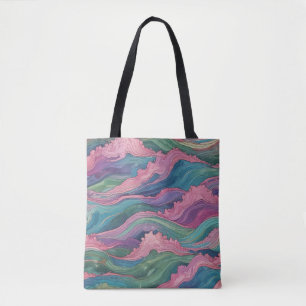 Mermaid Waves Tote Bag