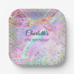 Mermaid Whimsical Under The Sea Birthday Party  Paper Plate