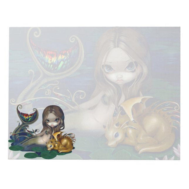 "Mermaid with a Golden Dragon" Notepad (Front)