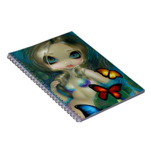 "Mermaid with Butterflies" Notebook
