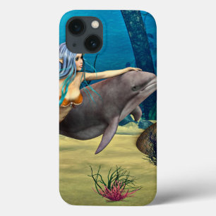 Mermaid with Dolphin iPhone 13 Case