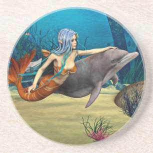 Mermaid with Dolphin Coaster
