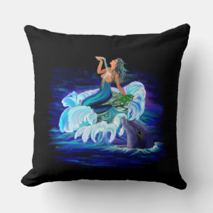 Mermaid with Dolphin Cushion