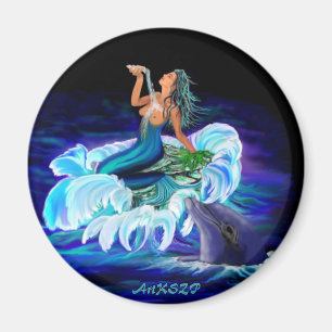 Mermaid with Dolphin Magnet