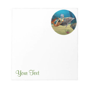 Mermaid with Dolphin Notepad