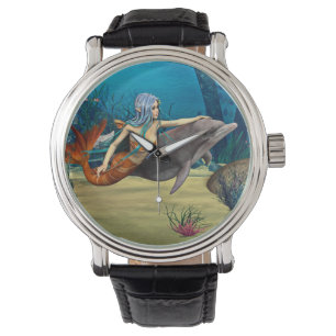 Mermaid with Dolphin Watch