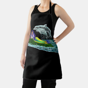 Mermaid with Dolphins Apron