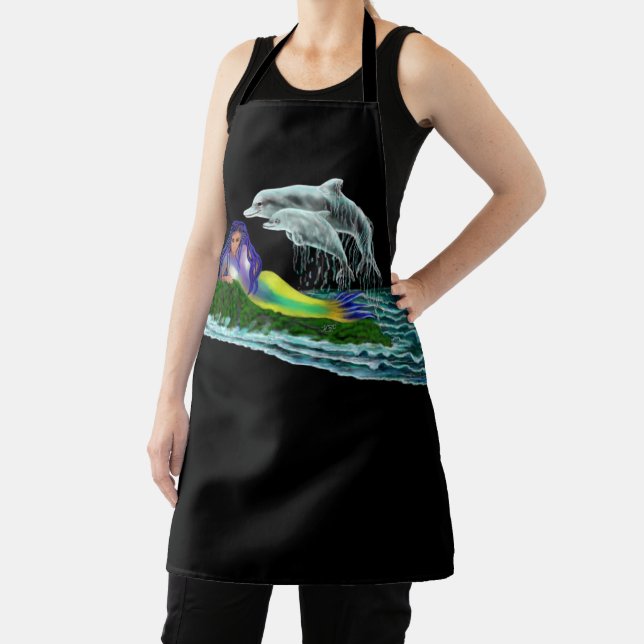 Mermaid with Dolphins Apron (Insitu)