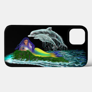 Mermaid with Dolphins iPhone 13 Case