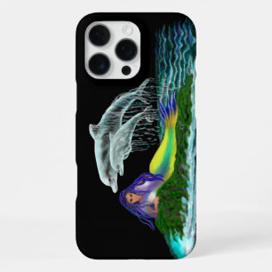 Mermaid with Dolphins iPhone 16 Pro Max Case