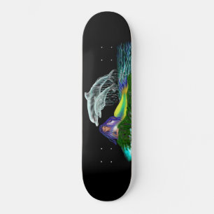 Mermaid with Dolphins Skateboard