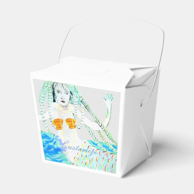 Mermaid with Dreadlocks Thunder_Cove Favour Box (Front Side)